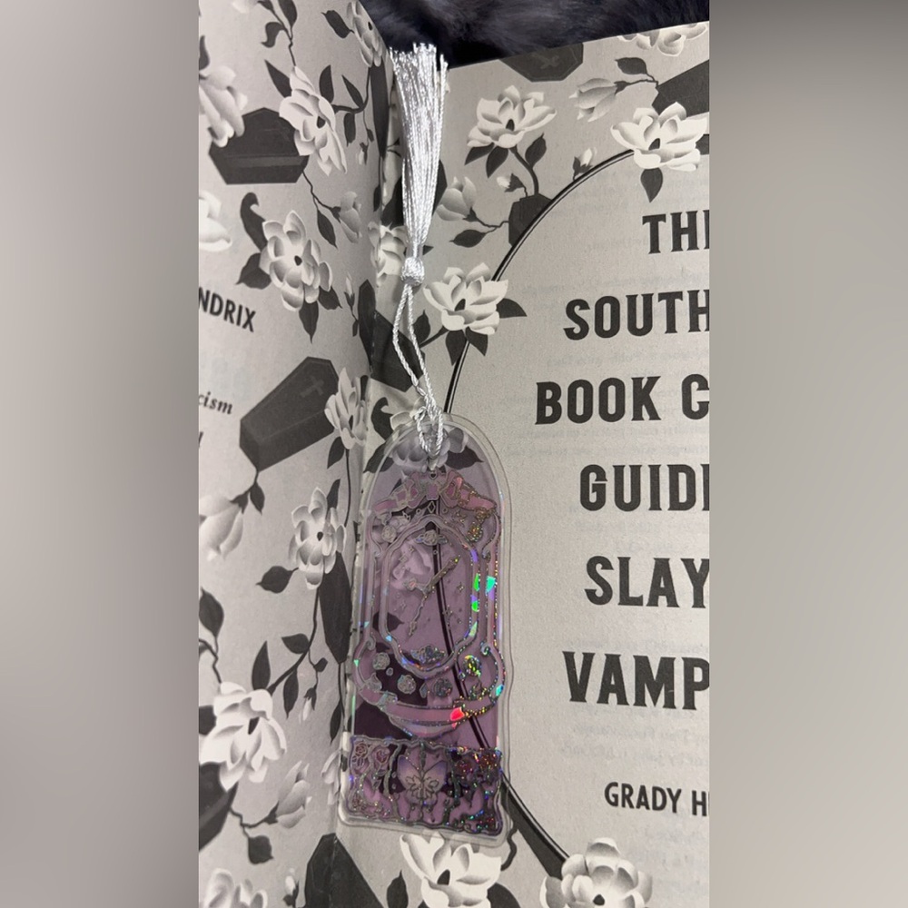 Purple Holographic Bookmark with Tassel